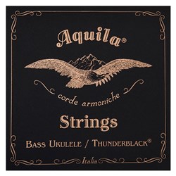 Aquila 140U-1 Thunderblack 4-String Bass Ukulele Set - GDAE Tuning