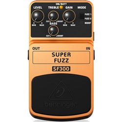 Behringer SF300 Super Fuzz 3-Mode Fuzz Distortion Effects Pedal