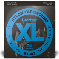 D'Addario ETB92 Nylon Taperwound Bass Guitar Strings - Long Scale (50-105)