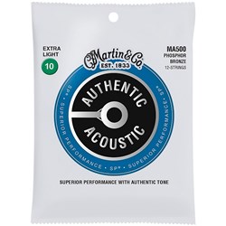 Martin MA500 Authentic SP Extra Light 12-String Phosphor Bronze Acoustic Strings 10-47