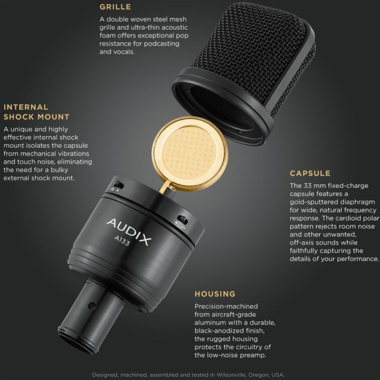 Audix A133 Large Diaphragm Condenser Microphone