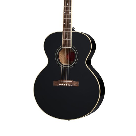 Epiphone J-180 LS Acoustic Guitar w/ Pickup (Ebony) inc Hard Case