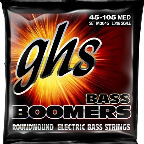 GHS Bass Boomers 4-String Medium Roundwound Electric Bass Strings (45-105)
