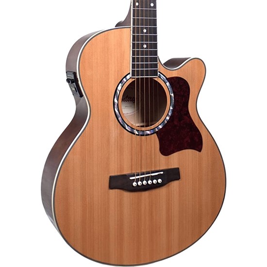 Monterey MEA-17N Acoustic Electric Guitar (Natural) w/ Pickup & Cutaway