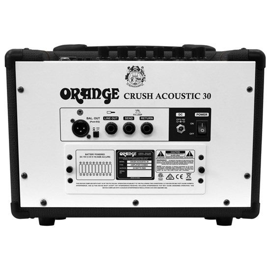 Orange Crush Acoustic 30BK Twin Channel Acoustic Guitar Amplifier Combo 30W (Black)