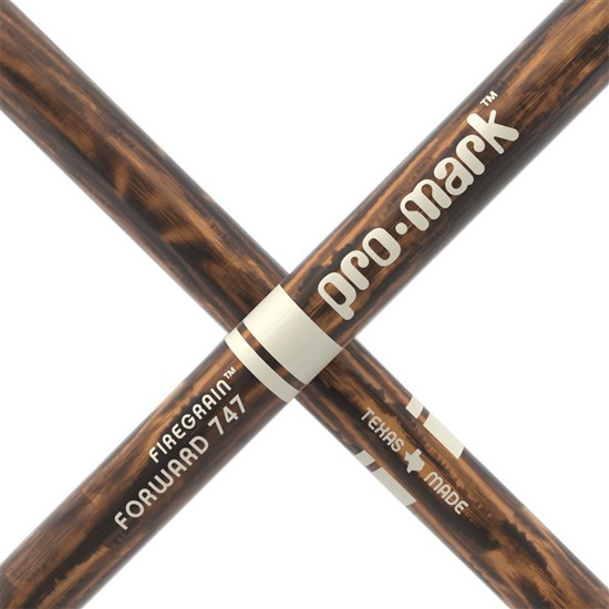ProMark Classic Forward 747 FireGrain Hickory Drumstick Oval Wood Tip