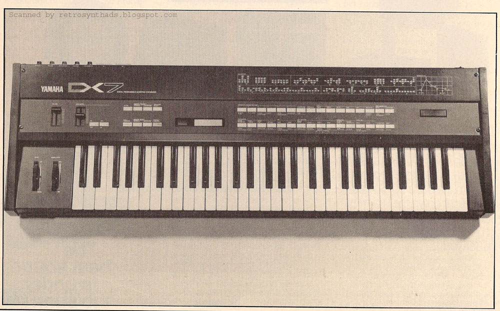 Old print ad for Yamaha DX7 synthesizer