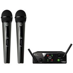 AKG WMS40 Dual Handheld Wireless Mic System Band US25A/C (537.500/539.300MHz)
