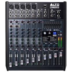 Alto Live 802 Professional 8-Channel 2-Bus Mixer w/ USB & Effects