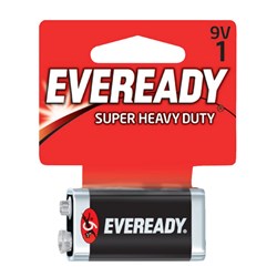 Eveready 9 Volt Battery Black Super Heavy Duty