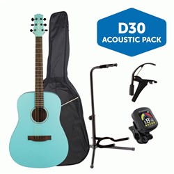 Ashton SPD30TRP Acoustic Guitar Pack w/ Gig Bag, Capo, Stand & Tuner