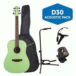 Ashton SPD30KIWI Acoustic Guitar Pack w/ Gig Bag, Capo, Stand & Tuner