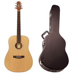Ashton D20 Acoustic Guitar w/ APWCC Case (Natural Matte)