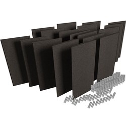 Auralex ProPanel ProKit-2 Acoustic Room Treatment System - 18 Panels (Obsidian)