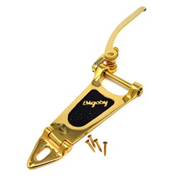 Bigsby B6G Tailpiece w/ Handle for Large Hollowbody Guitars (Gold)