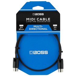 Boss BMIDIPB1 Multi Directional 5-pin MIDI Cable (1ft)
