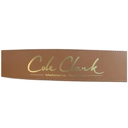 Cole Clark Leather Guitar Strap (Tan/Gold)