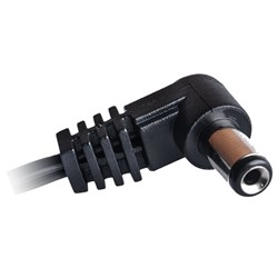 Cioks Type 1 Flex Cable w/ 5.5/2.1mm Centre Negative Angled DC Plug - 30cm (Black)