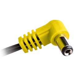 Cioks Type 3 Flex Cable w/ 5.5/2.5mm Centre Negative Angled DC plug - 50cm (Yellow)
