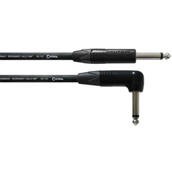 Cordial Select NEUTRIK 1/4" TS Black to Right Angled 1/4" TS Black Cable (3m)