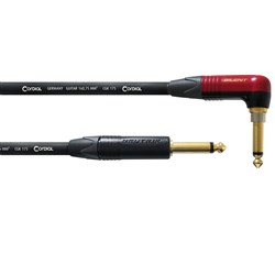 Cordial Peak NEUTRIK R-A 1/4" TS SILENT Red Gold to 1/4" TS Black Gold Cable (6m)