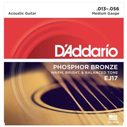 D'Addario EJ17 Phosphor Bronze Acoustic Guitar Strings - Medium (13-56)
