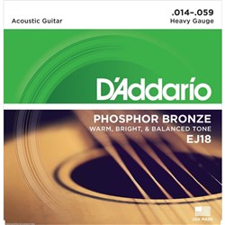 D'Addario EJ18 Phosphor Bronze Acoustic Guitar Strings - Heavy (14-59)