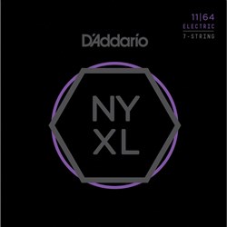 D'Addario NYXL1164 Nickel Wound 7-String Electric Guitar Strings - Medium (11-64)