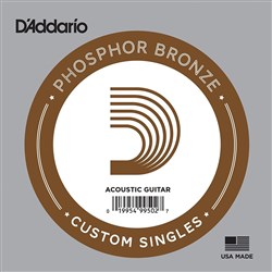 D'Addario PB026 Phosphor Bronze Wound Acoustic Guitar Single String (.026)
