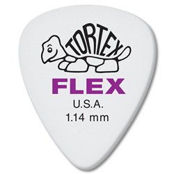 Dunlop Tortex Flex Guitar Pick 12-Pack - White (1.14mm)