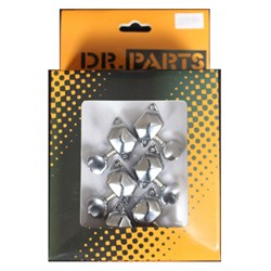 Dr. Parts 645 3-a-Side Single Machine Heads w/ Round Vintage Buttons - Set of 6 (Chrome)