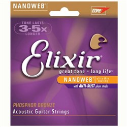 Elixir 16152 Acoustic Phosphor Bronze w/ Nanoweb Coating - 12 String Light (10-47)