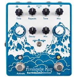 Earthquaker Devices Avalanche Run Stereo Delay & Reverb w/ Tap Tempo V2 w/ Power Supply