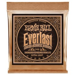 Ernie Ball Everlast Coated Phosphor Bronze Acoustic Strings - Extra Light (10-50)