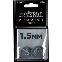 Ernie Ball 1.5mm Black Mini Prodigy Picks 6-PACK