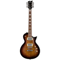 ESP LTD EC-256FM Electric Guitar w/ Flame Maple Top (Dark Brown Sunburst)