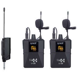 E-lektron U2-BL UHF Tunable Universal Dual Lavalier Microphone Set