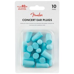 Fender Concert Ear Plugs - 10 Pair (Daphne Blue)
