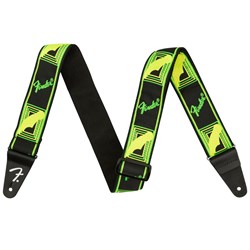 Fender Neon Monogrammed Strap (Green/Yellow)