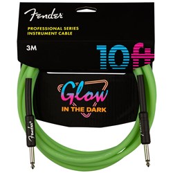 Fender Professional Glow in the Dark Cable - 10' (Green)