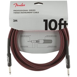Fender Professional Series Instrument Cable, Tweed 10' (Red Tweed)