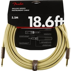 Fender Deluxe Series Instrument Cable, Straight/ Straight 18.6' (Tweed)