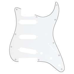 11-Hole Modern-Style Stratocaster S/S/S Pickguard 3-Ply (White/Black/White)