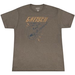 Gretsch Lightning Bolt T-Shirt - XL (Brown)