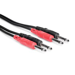Hosa CPP-202 Dual 1/4" TS to Same Cable (2m)