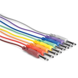 Hosa CPP-845 1/4" TS to Same Unbalanced Patch Cables (8-Pack 1.5ft)
