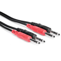 Hosa CSS-201 Dual 1/4" TRS to Same Stereo Interconnect Cable (1m)