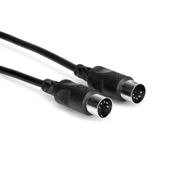 Hosa MID315 5-pin DIN to Same Black MIDI Cable - 15-foot