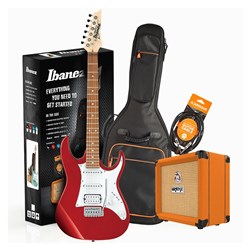 Ibanez RX40 Electric Guitar Pack w/ Orange Crush 12 Amp & Accessories (Candy Apple Red)