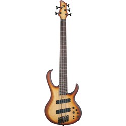 Ibanez BTB705LMNNF 5 String Electric Bass (Natural Browned Burst Flat)